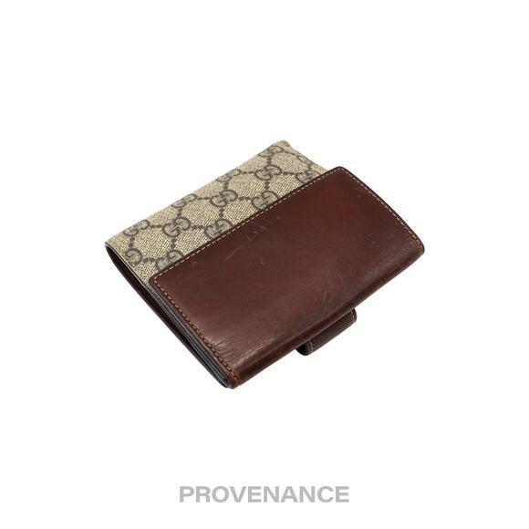 🔴 Gucci Trifold Snap Wallet - GG Supreme Brown - Picture 4 of 10